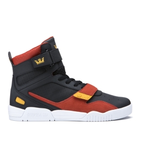 Supra BREAKER Høye Sneakers Dame Svart/Gull/Hvite | NO-22419